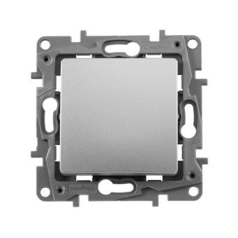 переключатель 1-кл. сп etika 10а ip20 250в 10ax авт. зажимы механизм алюм. leg 672405 от магазина Штепсель и батарейка.
