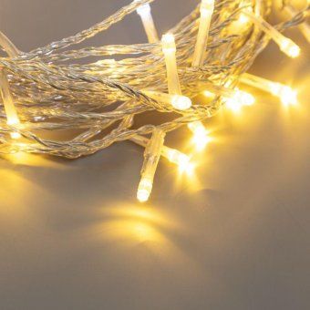 гирлянда светодиодная "нить" 10м 75led тепл. бел. 1.7вт 230в ip44 эффект мерцания провод прозр. neon-night 305-526 от магазина Штепсель и батарейка. - фото_4