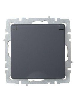 розетка brite рсбш10-3-брг 16а ip20 с заземл. защ. шторки с крышкой механизм графит iek br-r16-16-k53 от магазина Штепсель и батарейка. - фото_2