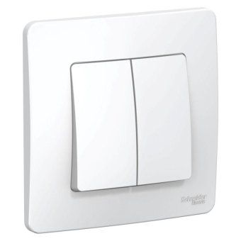 переключатель проходной 2-кл. сп blanca 10а ip20 (сх. 6+6) 250в бел. se blnvs106601 от магазина Штепсель и батарейка.