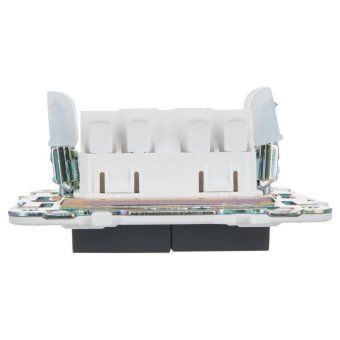 выключатель проходной 2-кл. skandy 10а sk-v10g с индикацией графит iek sk-v22-1-10-k53 от магазина Штепсель и батарейка.