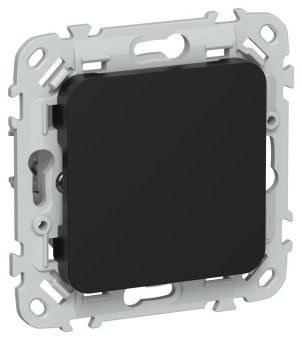 заглушка сп flite зг-флч с суппортом механизм черн. iek fi-pl10-k02 от магазина Штепсель и батарейка.