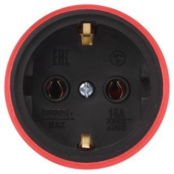 розетка rx11-r-ip44 прямая с заземл. каучук красн. эра б0069326 от магазина Штепсель и батарейка. - фото_5