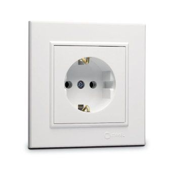 розетка с/з сп karea 16а ip20 бел. makel 56001028 от магазина Штепсель и батарейка.