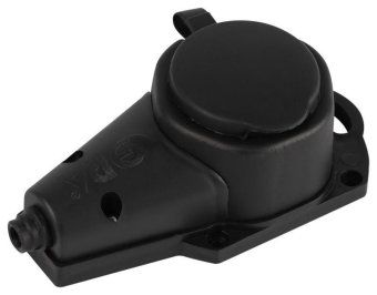 колодка эра kx-1e-b-ip44 каучуковая с заземлением 1 розетка 16a ip44 черн. эра б0068402 от магазина Штепсель и батарейка.