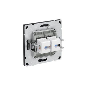 розетка компьютерная 2-м kant rj45 кат.6a без шторки черн. уголь dkc 7012674 от магазина Штепсель и батарейка. - фото_5