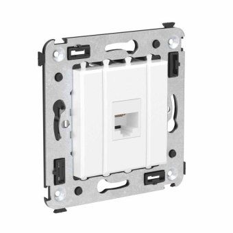 розетка телефонная 1-м сп avanti "белое облако" rj12 без шторок механизм dkc 4400613 от магазина Штепсель и батарейка. - фото_2