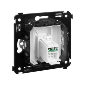 розетка компьютерная 1-м сп avanti "белое облако" rj45 кат.6 dkc 4400293 от магазина Штепсель и батарейка.