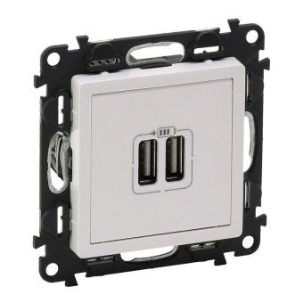 розетка usb 2-м valena life 240в/5в 2400ма с лицев. панелью механизм бел. leg 753412 от магазина Штепсель и батарейка. - фото_2