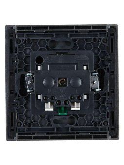 розетка сп forte&piano fp513 16а с заземл. защ. шторки безвинт. крепл. сталь iek fp-r14-16-1-k46 от магазина Штепсель и батарейка. - фото_3