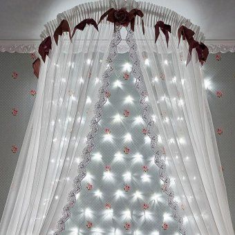 гирлянда светодиодная "сеть" 1.8х1.5м 180led бел. 15вт 220-240в ip20 с контроллером 8 режимов провод пвх прозр. neon-night 215-135 от магазина Штепсель и батарейка. - фото_7