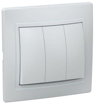 выключатель 3-кл. сп кварта 10а ip20 вс10-3-0-ккм крем. iek evk30-k33-10-dm от магазина Штепсель и батарейка.