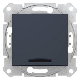 выключатель 1-кл. сп sedna 10а ip20 (сх. 1а) 250в с подсветкой графит sche sdn1400170 от магазина Штепсель и батарейка.