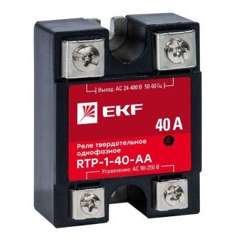 реле твердотельное однофазное rtp-40-aa proxima ekf rtp-1-40-aa от магазина Штепсель и батарейка.