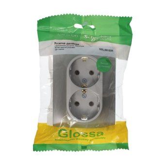 розетка 2-м сп glossa 16а ip20 250в с заземл. в сборе платина se gsl001224 от магазина Штепсель и батарейка. - фото_3