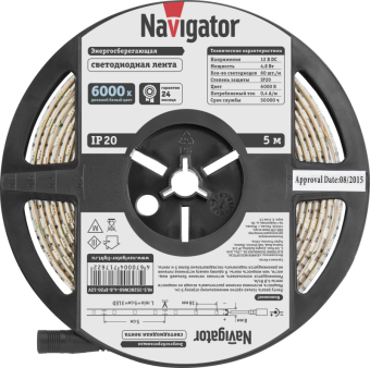 лента светодиодная 71 762 nls-3528cw60-4.8-ip20-12v r5 4.8вт/м (уп.5м) navigator 71762 от магазина Штепсель и батарейка. - фото_3