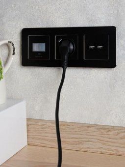 розетка brite рюш11-1-брч 16а с usb a+c 18вт с заземл. защ. шторки механизм черн. iek br-r14-16-u22-018-k02 от магазина Штепсель и батарейка. - фото_8