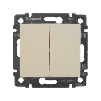 выключатель 2-кл. сп valena 10а ip31 250в механизм сл. кость leg 774305 от магазина Штепсель и батарейка.
