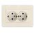 розетка 2-м сп афина 16а ip20 с заземл. в сборе сл. кость (ivory) universal a0128-i от магазина Штепсель и батарейка.