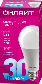 лампа светодиодная 61 972 oll-a70-30-230-6.5k-e27 30вт онлайт 61972 от магазина Штепсель и батарейка. - фото_2