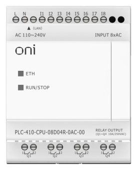 модуль цпу плк 410 8 di 4 ro 220в ac с ethernet портом без экрана oni plc-410-cpu-08d04r-0ac-00 от магазина Штепсель и батарейка. - фото_2