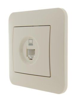 розетка компьютерная 1-м сп karina rj45 механизм крем. lezard 707-0388-139 от магазина Штепсель и батарейка. - фото_2