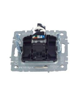 розетка компьютерная сп rj45 кат.5e brite рк10-бра механизм алюм. iek br-k10-1-k47 от магазина Штепсель и батарейка. - фото_2