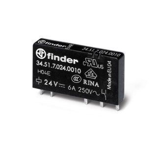 реле ультратонкое 1co 6а кат. 24в dc rtii finder 345170240010 от магазина Штепсель и батарейка.