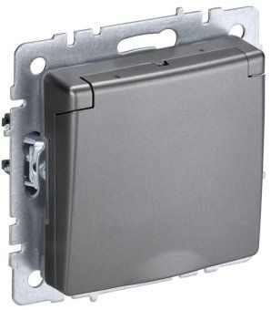 розетка brite рсбш10-3-44-брс 16а ip44 с заземл. защ. шторки с крышкой механизм сталь iek br-r16-16-44-k46 от магазина Штепсель и батарейка. - фото_6