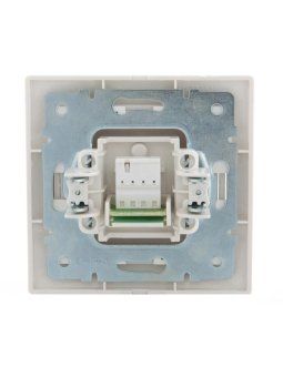 розетка телефонная 1-м сп mira rj11 16а ip20 евро стандарт со вставкой жемчуж./бел. перламутр. lezard 701-3030-137 от магазина Штепсель и батарейка. - фото_2