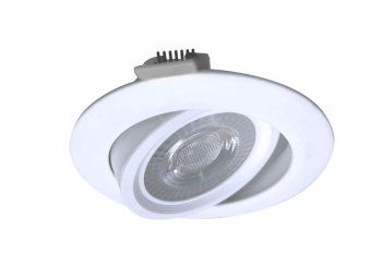 светильник светодиодный downlight rr 9вт 180-265в 6400к кругл. поворотн. панель бел. космос kdownrr9w6400k от магазина Штепсель и батарейка.