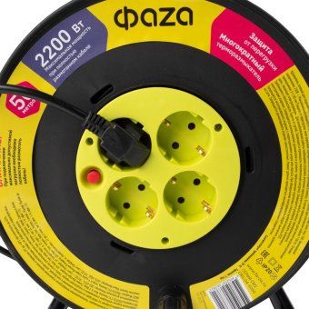 удлинитель на катушке 4х50м с с заземл. crg-04-5000 фаzа 5063822 от магазина Штепсель и батарейка. - фото_12