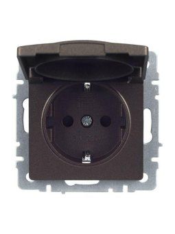 розетка brite рсбш10-3-бртб 16а ip20 с заземл. защ. шторки с крышкой механизм бронза iek br-r16-16-k45 от магазина Штепсель и батарейка. - фото_2