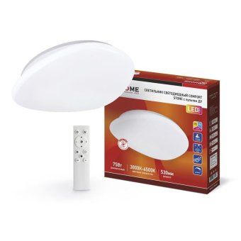 светильник светодиодный comfort stone 75вт 3000-6500к 6000лм 230в 530х105мм с пультом ду in home 4690612035642 от магазина Штепсель и батарейка.