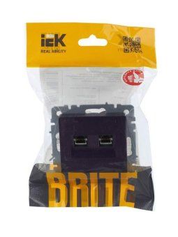 розетка компьютерная двойн. сп rj45 кат.5e brite рк10-2-брч механизм черн. iek br-k20-1-k02 от магазина Штепсель и батарейка. - фото_7