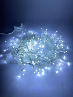 гирлянда светодиодная "мишура 3м 200led 220в ip20 бел. провод хол. свет эра б0047971 от магазина Штепсель и батарейка.