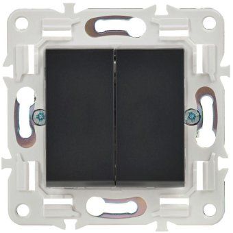 выключатель проходной 2-кл. skandy 10а sk-v05bl черн. iek sk-v22-0-10-k02 от магазина Штепсель и батарейка. - фото_2