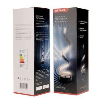 светильник светодиодный декоративный spiral trio 2вт 3000к 5в черн. rexant 609-027 от магазина Штепсель и батарейка. - фото_7