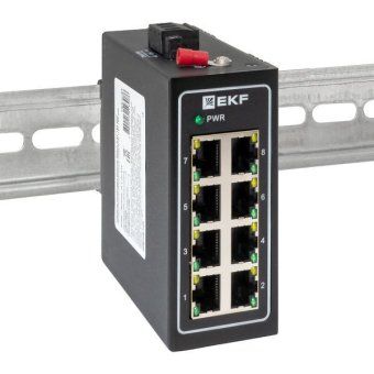 коммутатор неуправляемый промышленный u-8t 8 портов 10/100base-t(x) rj45 монтаж на din-рейку tsx ekf tsx-u-8t от магазина Штепсель и батарейка. - фото_2