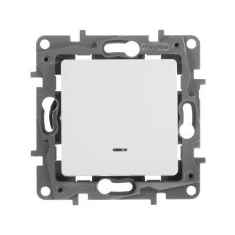 выключатель 1-кл. сп etika 10а ip20 250в 10ax с подсветкой/индикацией безвинтов. зажимы механизм бел. leg 672203 от магазина Штепсель и батарейка.