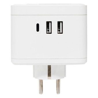 разветвитель 3-м куб 2 гнезда 2хusb 2.4а + тип c + ночник ekf uba-cub-t2-tc от магазина Штепсель и батарейка. - фото_5