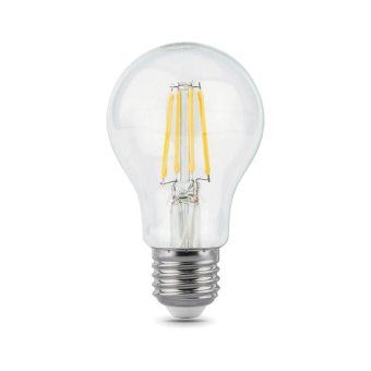 лампа светодиодная филаментная black filament 6вт a60 грушевидная 2700к тепл. бел. e27 600лм gauss 102802106 от магазина Штепсель и батарейка. - фото_4