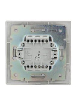 переключатель проходной 1-кл. сп mira 10а ip20 со вставкой сер. метал. lezard 701-1010-105 от магазина Штепсель и батарейка. - фото_4