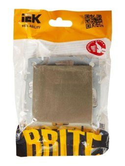 выключатель проходной 1-кл. сп brite вс10-1-6-брш 10а механизм шампань iek br-v12-0-10-k37 от магазина Штепсель и батарейка. - фото_7