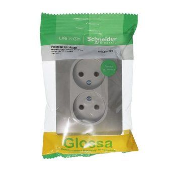 розетка 2-м сп glossa 16а ip20 250в без заземл. в сборе платина se gsl001220 от магазина Штепсель и батарейка. - фото_2