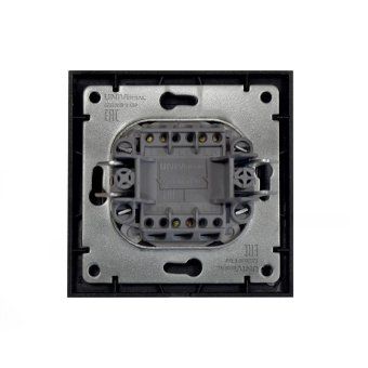 выключатель 2-кл. сп бриллиант 10а ip20 в сборе графит universal 7947403-gr от магазина Штепсель и батарейка. - фото_3