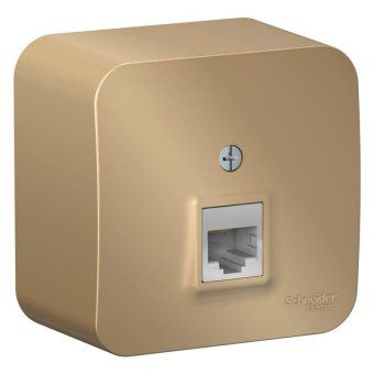 розетка компьютерная 1-м оп blanca rj45 кат.5e с изолир. пластиной титан se blnia045004 от магазина Штепсель и батарейка.