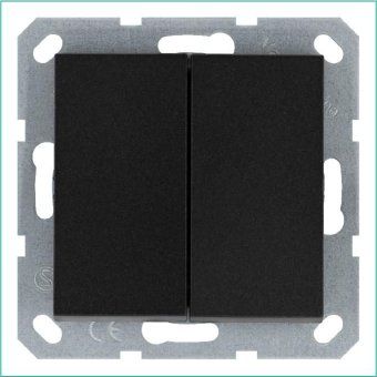 переключатель проходной 2-кл. 10а ip20 механизм антрацит jasmart g3022b от магазина Штепсель и батарейка.