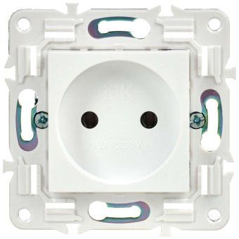 розетка skandy 10а без заземл. без защ. шторок sk-r02w арктич. бел. iek sk-r10-10-k01 от магазина Штепсель и батарейка. - фото_3