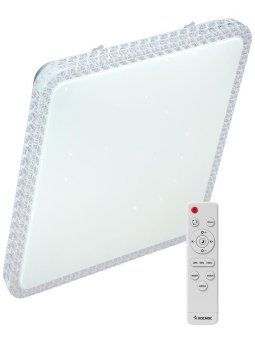 светильник светодиодный premium mystery quadro 75вт 230в 3000-6500к 6000лм ip40 530х530х70мм настенно-потолочный управляемый с пультом ду космос ksmystqd75w от магазина Штепсель и батарейка.
